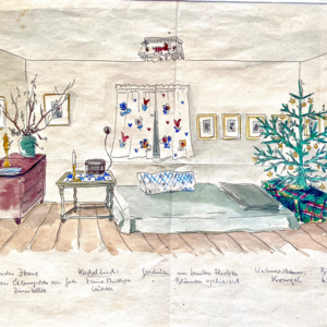 Zeichnung Wohnung, 1945