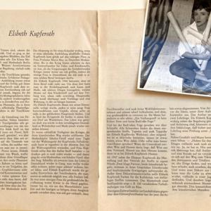 Zeitungsartikel Münchner Porträt: Elsbeth Kupferoth