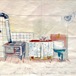 Zeichnung Wohnung, 1945